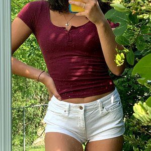 1969 Jean Shorts White